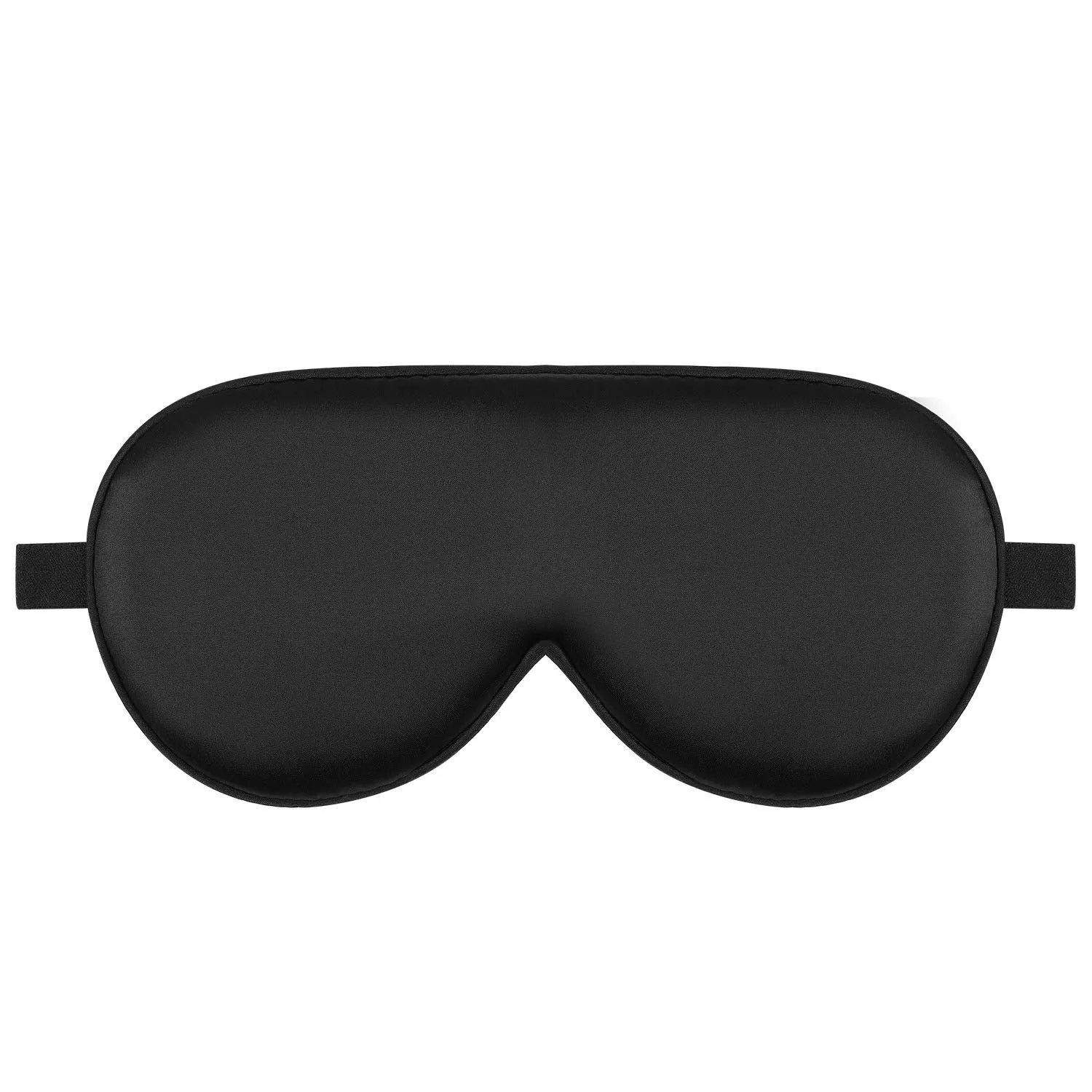 Alaska Bear Silk Sleep Mask with Shaped Pad: product view, Black