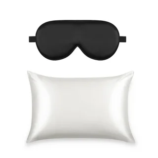 Alaska Bear Silk Mask and Queen Pillowcase Set
