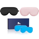 Alaska Bear Weighted Silk Sleep Mask with Cooling Gel Insert